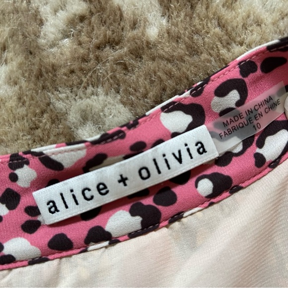 Alice+Olivia Lilian Paisley Long Sleeve Belted Mini Dress In Desire Multi Combo - Picture 7 of 10